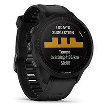 Load image into Gallery viewer, Garmin Forerunner 955 Solar (Black) 2022 GPS Running &amp; Triathlon Smartwatch | Runner’s Bundle with Screen Protectors (x4) &amp; Portable Charger | Race Predictor, Ultra Long Battery, VO2 Max, Heart Rate
