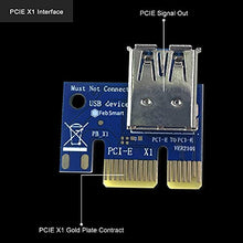 Load image into Gallery viewer, FebSmart PCI-E Riser for Bitcoin Litecoin ETH Coin Mining 6 PIN Powered PCIE Extension Cable GPU Riser Ethereum Mining ETH GPU Extension Cable PCIEX1 to PCIE X16 VER006C GPU Riser(Blue 6-PCS)
