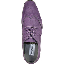 Load image into Gallery viewer, Bravo! Men Dress Shoe King-3 Classic Oxford with Leather Lining - Wide Width Available Purple
