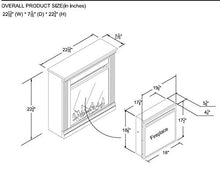 Load image into Gallery viewer, Ameriwood Home Bruxton Simple Fireplace, White
