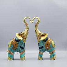 Load image into Gallery viewer, SUGUTEE Good Luck Large Elephant Statue Decorations for Home, Elephant Figurines Statues Home Decor, Elephant Gifts, Elephant Figurines with Trunk Up ( 2 Pcs Medium )
