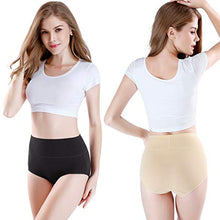 Load image into Gallery viewer, wirarpa Women's Cotton Underwear High Waisted Full Briefs Ladies Comfortable No Muffin Top Panties 4 Pack Size 6, Medium
