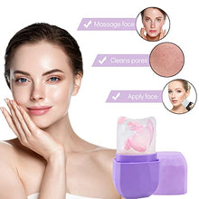 Load image into Gallery viewer, Ice Roller Silicone Facial and Eye,Facial Beauty Ice Roller Skin Care Tools,Reusable Facial Treatment to Tone Skin &amp; De-Puff The Eye Area,Reduce Acne and Lubricate the Skin. (Pink 2) (purple)
