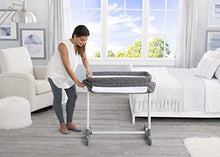 Load image into Gallery viewer, Simmons Kids By The Bed City Sleeper Bassinet - Adjustable Height Portable Crib with Wheels &amp; Airflow Mesh, Grey Tweed
