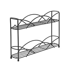 Load image into Gallery viewer, Spectrum Diversified Countertop Rack Cabinet Pantry Organization &amp; Storage, 2-Tier Spice Organizer with Optional Wall Mount, Black
