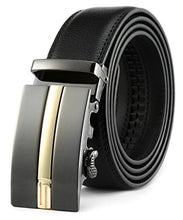 Load image into Gallery viewer, SQUEPLE Golden Letter S Men's Automatic Buckle with Genuine Leather Belt Strip LY87546-3-120
