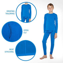 Load image into Gallery viewer, Rocky Thermal Underwear for Boys Fleece Lined Thermals Kids Base Layer Long John Set (Red - Small)
