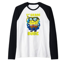 Load image into Gallery viewer, Mademark x SpongeBob SquarePants - SpongeBob 1st Grade Dude Wearing Glasses Smart First Grader Raglan Baseball Tee
