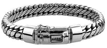 Load image into Gallery viewer, kuzzoi 925 Sterling Silver Round Byzantine Bracelet for Men, Length 7,48 inch, Width 0,39 inch, 1.62 oz
