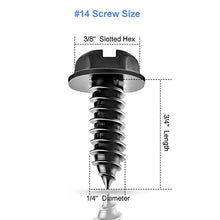 Load image into Gallery viewer, 8 Sets Premium Stainless Steel License Plate Screws Kit, Rust-Proof &amp; Anti-Rattle License Plate Bolts(Black)
