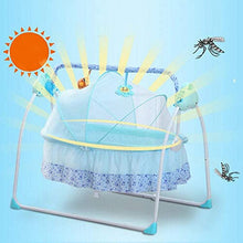 Load image into Gallery viewer, Baby Cradle Swing 3 Speed Electric Stand Crib Auto Rocking Chair Bed with Remote Control Infant Musical Sleeping Basket for 0-18 Months Newborn Babies (Blue)
