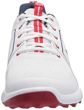 Load image into Gallery viewer, Puma Men's Grip Fusion Sport 2.0 Golf Shoe, Puma White-Dark Denim, 13
