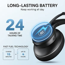 Load image into Gallery viewer, Bluetooth Headset with Microphone &amp; 1080P Webcam with Privacy Cover, ENC Noise Cancelling Headphones with 4 Mics,Computer Camera equips with Low-Light Correction
