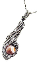 Load image into Gallery viewer, Carnelian Pendant, Wire-Wrapped in Sterling Silver,"Comet" Model
