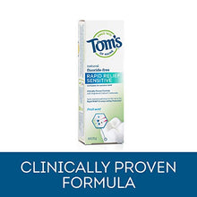 Load image into Gallery viewer, Tom's of Maine Fluoride-Free Rapid Relief Sensitive Toothpaste, Fresh Mint, 4 oz. 3-Pack (Packaging May Vary)
