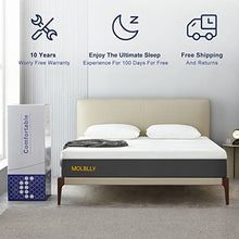 Load image into Gallery viewer, Molblly 12 Inches Queen Size Mattress, Gel Memory Foam Mattress in a Box, Back Pain Relief ＆ Cool Bed,10-Year Support Mattress, Ultimate Motion Isolation, Fiberglass Free, Premium Queen Bed

