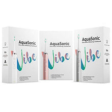 Load image into Gallery viewer, AquaSonic VIBE Series Ultra Whitening Pink Electric Toothbrush - 8 DuPont Brush Heads &amp; Travel Case Included - Sonic 40,000 VPM Motor &amp; Wireless Charging - 4 Modes w Smart Timer - Satin Rose Gold
