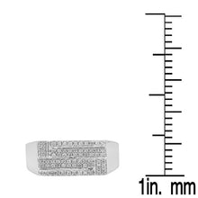 Load image into Gallery viewer, Dazzlingrock Collection 0.50 Carat (ctw) Sterling Silver Round Diamond Men's Micro Pave Wedding Band 1/2 CT, Size 10
