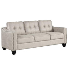 Load image into Gallery viewer, 3 Piece Sectional Sofa Set Couch Sets for Living Room with Sofa Loveseat Armchair, Living Room Furniture Sofa Set with nailhead 3 Seats Loveseat Single Chair Sectional Set 3PCS Living Room Set (Beige)
