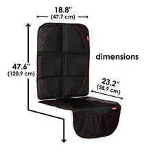 Load image into Gallery viewer, Diono Ultra Mat Pack Full Size Car Seat Protectors For Under Car Seat, Crash Tested With Premium Ultra Thick Padding For Durable, Water Resistant Protection, Includes 3 Mesh Storage Pockets
