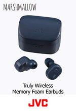 Load image into Gallery viewer, JVC Truly Wireless Earbuds Headphones, Bluetooth 5.0, Water Resistance(Ipx5), Long Battery Life (4+10 Hours), Secure and Comfort Fit with Memory Foam Earpieces - HAA10TA (Blue)
