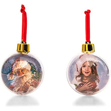 Load image into Gallery viewer, Clear Christmas Picture Frames, Ball Ornaments (3 x 3.9 Inches, 4 Pack)
