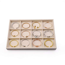 Load image into Gallery viewer, Oirlv Stackable 12 Girds Jewelry Trays Jewelry Storage Tray Showcase Display Organizer(13.8" X 1.4"X 9.4")
