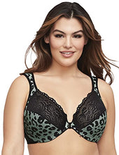 Load image into Gallery viewer, Glamorise Women's Full Figure Plus Size Wonderwire Front-Close Bra Underwire #1245, Centennial Leopard, 40F
