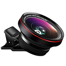 Load image into Gallery viewer, Smart Phone Camera Lens Kit, 4K HD Optical 15X Macro Lens 0.6X Super Wide Angle Lens Kit Cellphone Telescope Lens for iPhone 11 XS XR X 8 7 Samsung Galaxy
