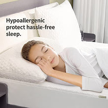 Load image into Gallery viewer, CoolShields Silky Waterproof Pillow Protectors with Zipper, [Use Premium Fabrics ONLY] Noiseless Hypoallergenic Pillowcase for a Better Sleep, Standard Size, Set of 2,[Oeko-Tex Certified]…
