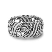 Load image into Gallery viewer, Carolyn Pollack Sterling Silver Open Scroll Work Band Ring Size 7
