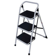 Load image into Gallery viewer, WUIIEN 3 Step Portable Folding Ladder Non Slip Safety Tread Stepladder Commercial Home
