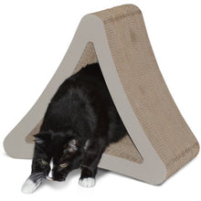 Load image into Gallery viewer, PetFusion 3-Sided Vertical Cat Scratching Post (Standard Size, Warm Gray). [Multiple Scratching Angles to Match Your Cat's Preference]

