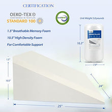 Load image into Gallery viewer, Forias Wedge Pillows 12" Bed Wedge Pillow for Sleeping Acid Reflux After Surgery Triangle Pillow Wedge for Sleeping Gerd Snoring, Air Layer Wedge Cover|Memory Foam Top
