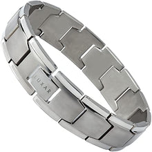 Load image into Gallery viewer, LUXAR® Men's Titanium Link Bracelet | Solid Titanium Adjustable Bracelet Designed for Men | Explore The World of Luxar [Brushed Titanium]
