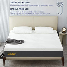 Load image into Gallery viewer, Molblly 12 Inches Queen Size Mattress, Gel Memory Foam Mattress in a Box, Back Pain Relief ＆ Cool Bed,10-Year Support Mattress, Ultimate Motion Isolation, Fiberglass Free, Premium Queen Bed
