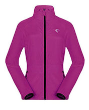 Load image into Gallery viewer, J.CARP Women's Packable Windbreaker Jacket, Super Lightweight and Visible, Outdoor Active Cycling Running Skin Coat, Purple L
