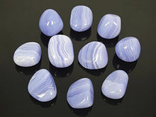 Load image into Gallery viewer, jennysun2010 Natural Chalcedony Blue Lace Agate Gemstone Metaphysical Stones Light Blue Purple with White Stripes Freeform Nugget Healing Collectible 1 Piece per Bag
