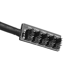 Load image into Gallery viewer, PWM Fan Hub PC 5 Way Splitter Sleeved PWM Fan Splitter Hub Adapter Cable for 12V Desktop Computer Cooler Case Fans 4-Pin &amp; 3-Pin 14 inches (2 Pack) TeamProfitcom
