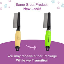 Load image into Gallery viewer, CONAIRPRO dog &amp; cat Pet brush for Flea and Tick Removal, 1/2" Stainless Steel Comb with Memory Grip Handle
