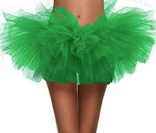 Load image into Gallery viewer, Simplicity Green Tutu Women's Dance Tutu Layered Organza Clubwear Mini Skirt Party Dress Green Tutu for Women, Sante Green
