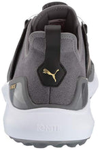 Load image into Gallery viewer, Puma Golf Men's Ignite Nxt Disc Golf Shoe, Quiet Shade-Puma Team Gold-Puma Black, 12 M US
