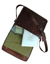 Load image into Gallery viewer, Leather Messenger Bags for Men Women Mens Briefcase Laptop Bag Best Computer Shoulder Satchel School Distressed Bag (11" X 15")
