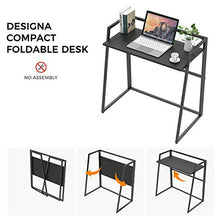 Load image into Gallery viewer, DESIGNA Folding Computer Desk, 33 inch Writing Desk, Folding Student Desk for Home Office, Fold Up Gaming Desk Wood Small Office Table for Teen Working &amp; Crafting, Black
