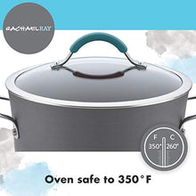 Load image into Gallery viewer, Rachael Ray 87631-T Cucina Hard Anodized Nonstick Skillet with Helper Handle, 14 Inch Frying Pan, Gray/Red
