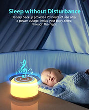 Load image into Gallery viewer, Anescra White Noise Machine for Baby Adults Kids Sound Machine Battery and Plug in, 24 Soothing Sounds Machine with Night Light, Portable Sleep Noise Maker Machine for Home, Office, Travel
