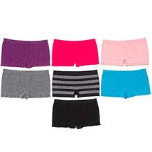 Load image into Gallery viewer, Alyce Intimates Pack of 7 Seamless No Show Womens Boyshort Hipster Panty, Standard &amp; Plus Sizes
