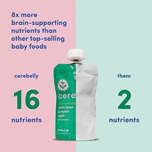 Load image into Gallery viewer, Cerebelly Baby Food Pouches – White Bean Pumpkin Apple (Pack of 6), Organic Fruit &amp; Veggie Purees, Great Snack for Toddlers, 16 Brain-supporting Nutrients from Superfoods, No Added Sugar
