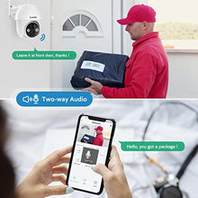 Load image into Gallery viewer, Security Camera Wireless Outdoor,Pan-Tilt 2.4G WiFi Solar Security Camera,Battery Powered Surveillance Cameras for Home with Night Vision,2-Way Audio,Motion Detection,SD Card &amp; Cloud Storage, Codnida
