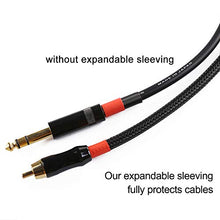 Load image into Gallery viewer, 100ft - 1/4 inch PET Expandable Braided Sleeving – Black – Alex Tech braided cable sleeve
